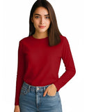 Casual Anti-Stain Solid Round Neck T-Shirt3062