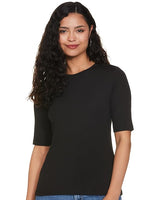 Black colour tshirts for women with1701