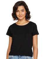 Black colour tshirts for women with1701