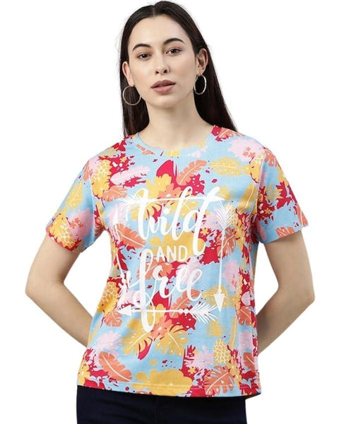 Casual Printed Half sleeve tshirt for Women's1111