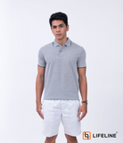 Lifeline Line Polo Shirt (Heather Gray)