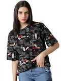 Casual Printed Half sleeve tshirt for Women's1114