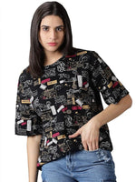 Casual Printed Half sleeve tshirt for Women's1112