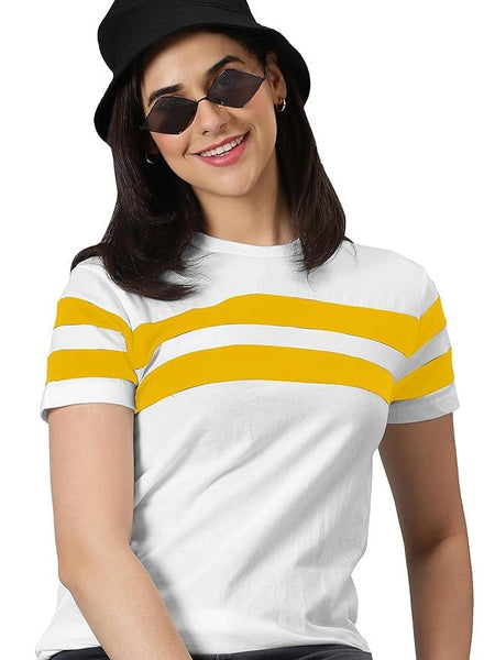 Girl's Printed plain T-shirt with 201