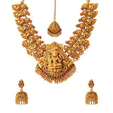 Aadita Women Gold-Toned & Plated Temple Choker Jewellery Set