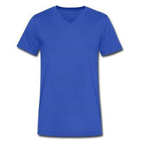 Mens Blue Printed Round Neck Tshirt