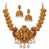 Aadita Women Gold-Toned & Plated Temple Choker Jewellery Set