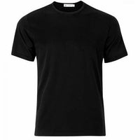 Cotton Men Black Plain T Shirt